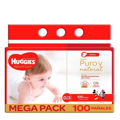 Pañal HUGGIES NATURAL care G3 100 uni