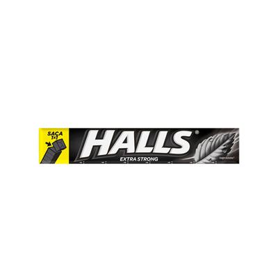 Caramelos HALLS mentol negro extra fuerte 22.5g 9uni