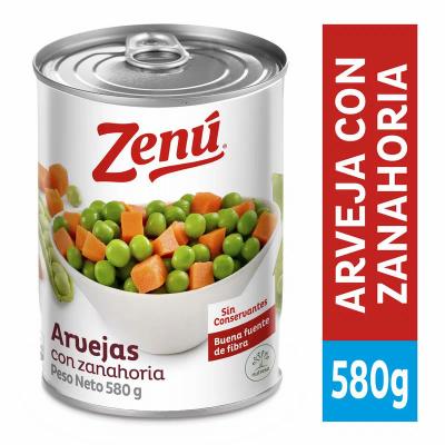 Arvejas con zanahoria ZENÚ 580g