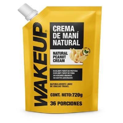 Crema de maní WAKEUP natural 720g