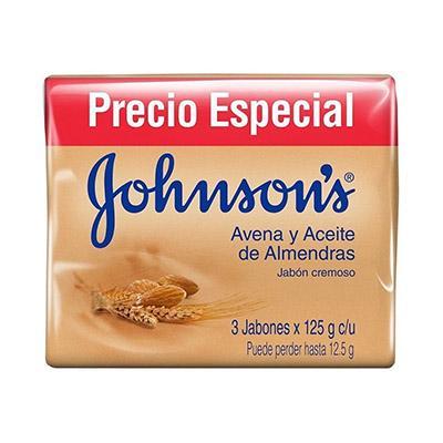 Jabón JOHNSONS avena adulto 330g 3un