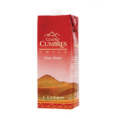 Vino tinto CUATRO CUMBRES tetra 1000ml
